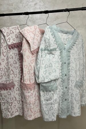 ensemble pyjama rosa r26 113 avec détails dentelle